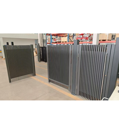 Portail Jules III 200 x 350cm ? 2 vantaux et portillon intégré alu