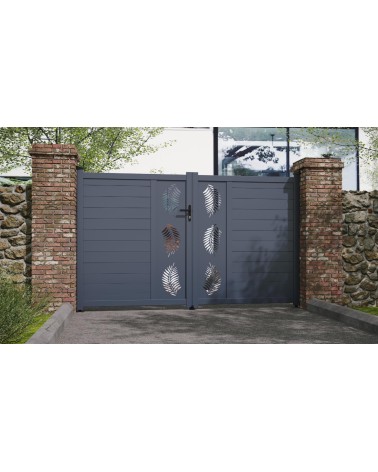 Portail Zoé 170x350cm ? 2 vantaux en aluminium
