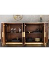 Buffet LINEA en bois massif de manguier + marbre