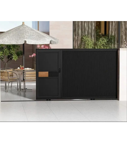 Portail coulissant Cristina - 170x300cm avec portillon intégré