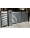 Portail coulissant et portillon Benissa - 160x300cm en aluminium