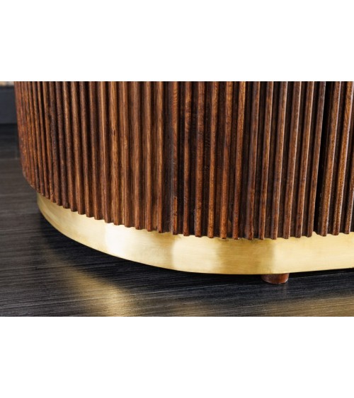 Buffet LINEA en bois massif de manguier + marbre