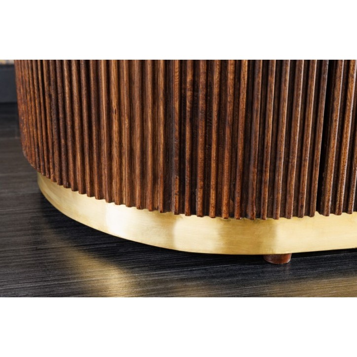 Buffet LINEA en bois massif de manguier + marbre