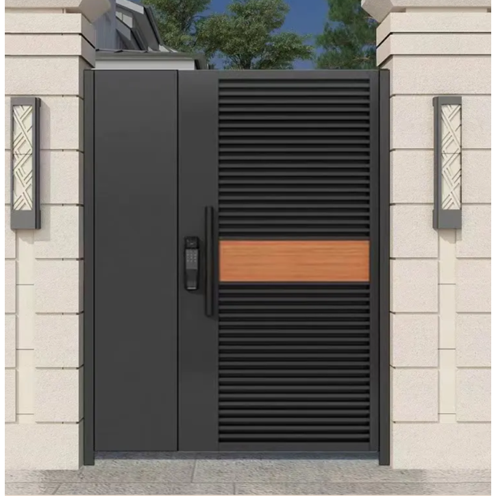 Portillon Romain 140x170cm Alu avec panneau latéral