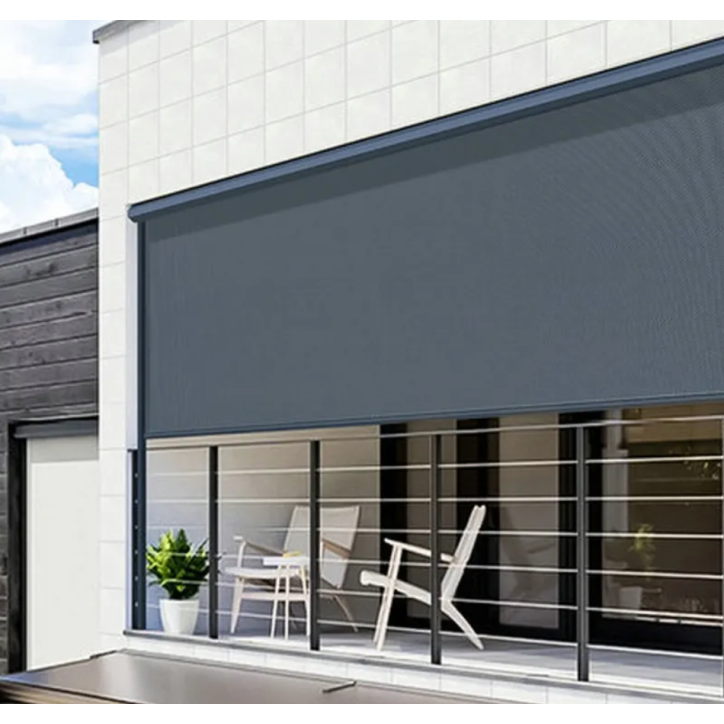 Store extérieur éléctrique blanc Andrea 280 X 236 cm cadre aluminium