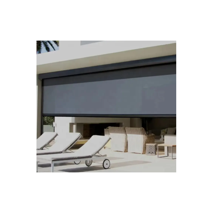 Store extérieur éléctrique blanc Cédric 250 X 236 cm cadre aluminium