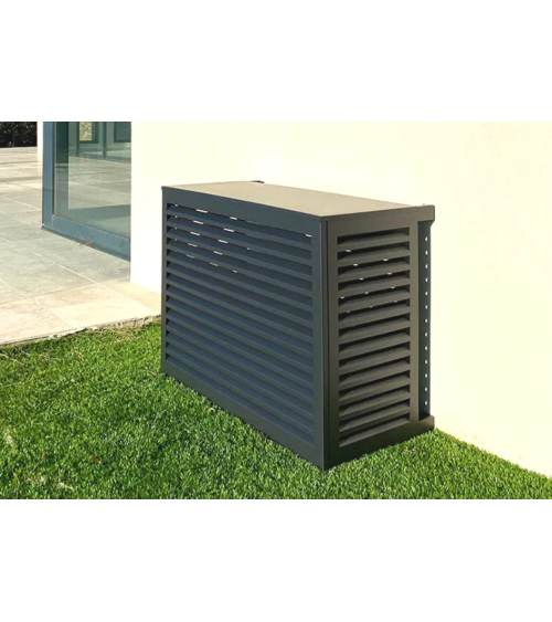 Cache climatiseur gris alu 100x85X60 cm - Joseph