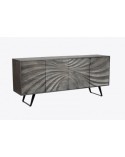 Buffet TWIST en bois massif d'acacia gris