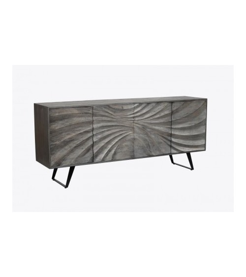 Buffet TWIST en bois massif d'acacia gris