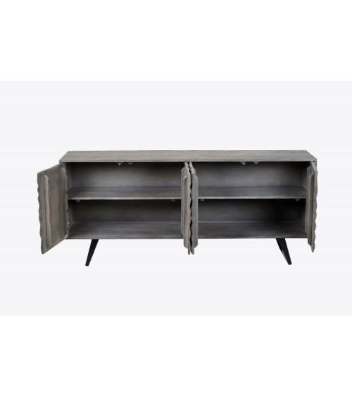 Buffet TWIST en bois massif d'acacia gris