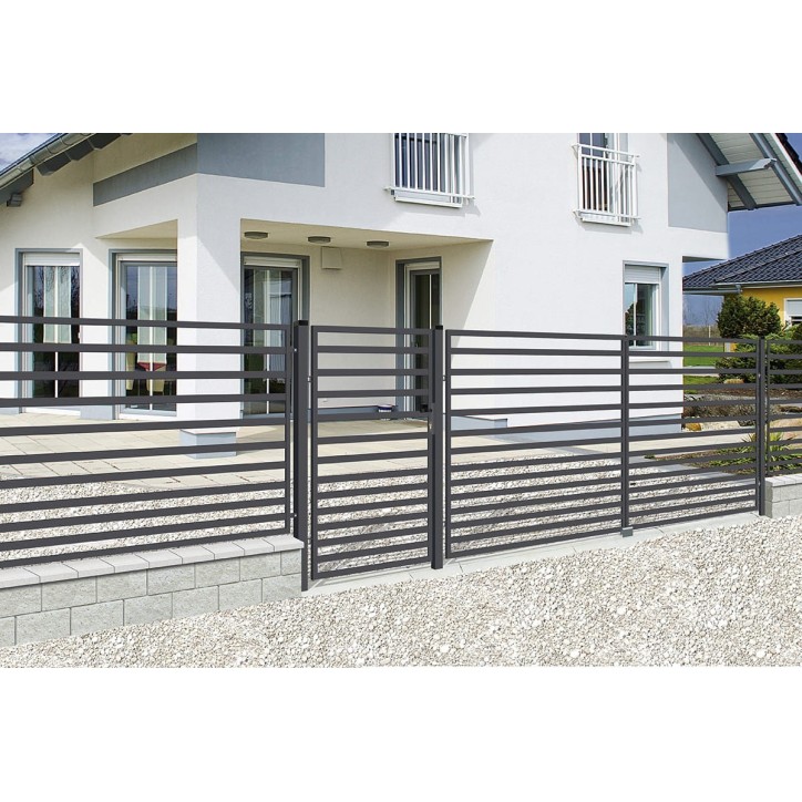 Portail BARI double battant 4 m avec motorisation intégrée