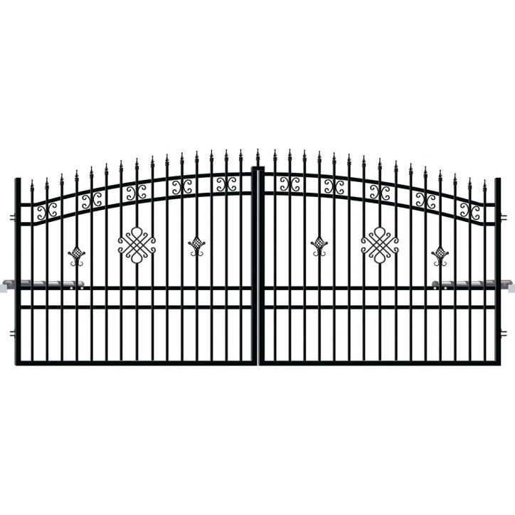 Portail GRETA LUX 3 double battant 3,5 m avec motorisation intégrée Portail GRETA LUX 3 double battant 3,5 m avec motorisation intégrée