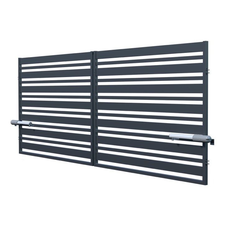 Portail JUGA double battant 4 m avec motorisation intégrée