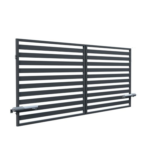 Portail MILTON double battant 4 m avec motorisation intégrée