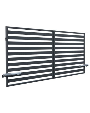 Portail MILTON double battant 4 m avec motorisation intégrée