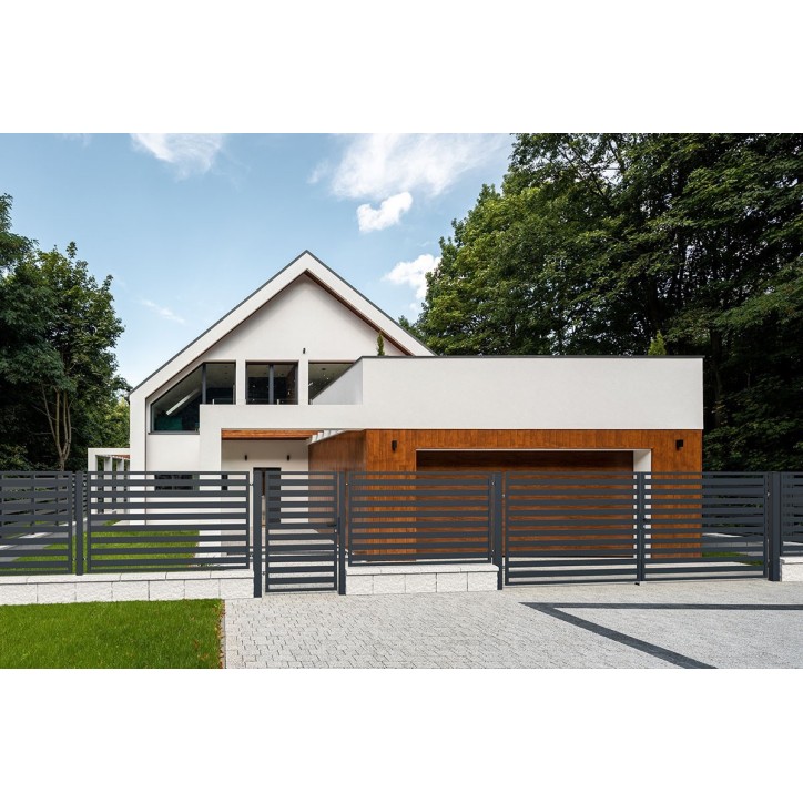 Portail MILTON double battant 4 m avec motorisation intégrée