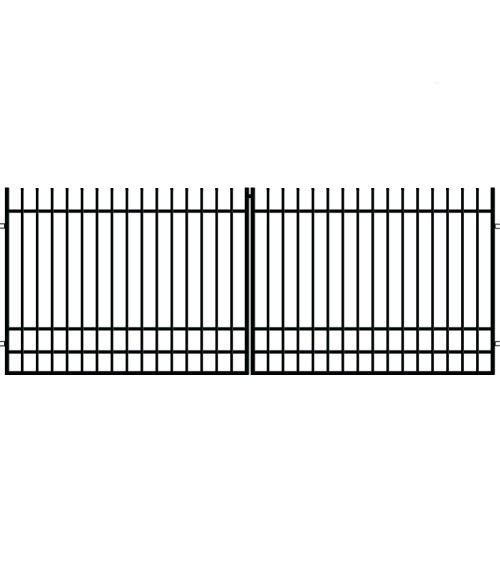 Portail NICEA double battant 4 m avec motorisation intégrée