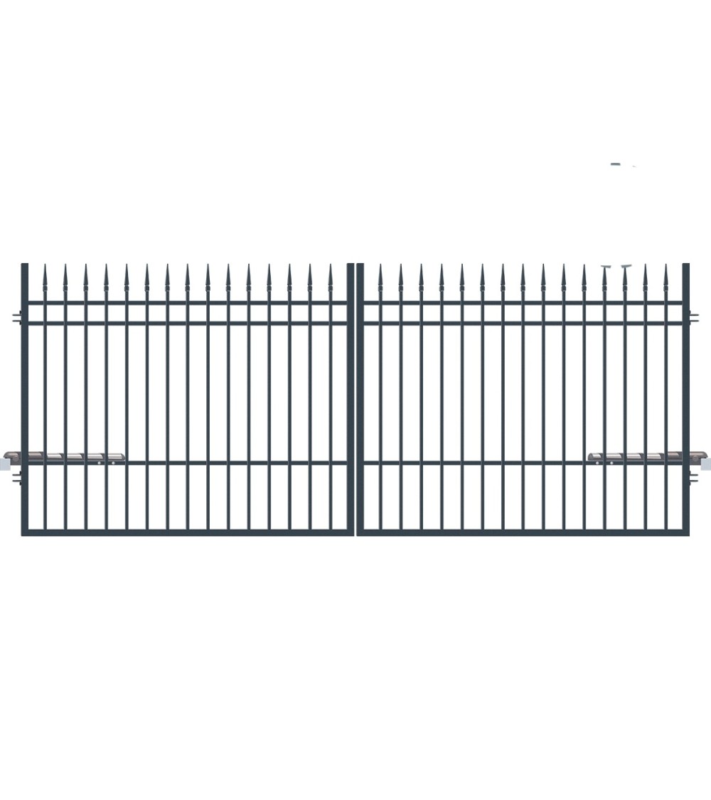 Portail PORTLAND double battant 4 m avec motorisation intégrée