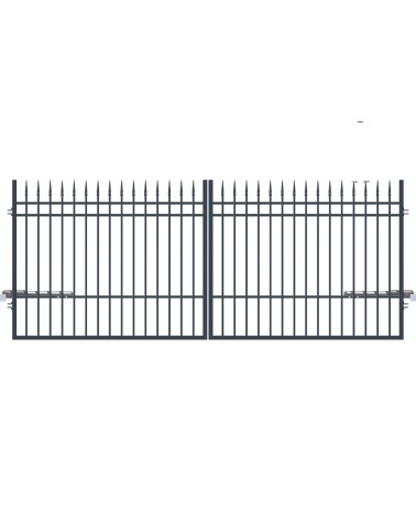 Portail PORTLAND double battant 4 m avec motorisation intégrée