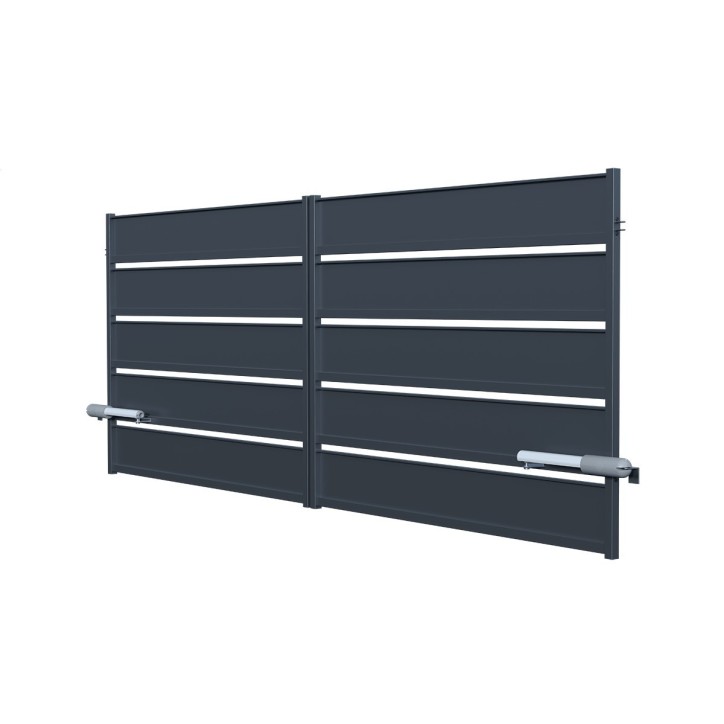 Portail OPAL double battant 3,5 m avec motorisation intégrée