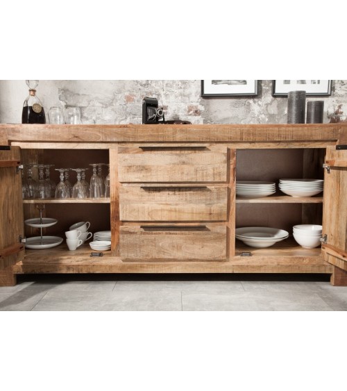 Buffet RUSTICO en bois massif de manguier
