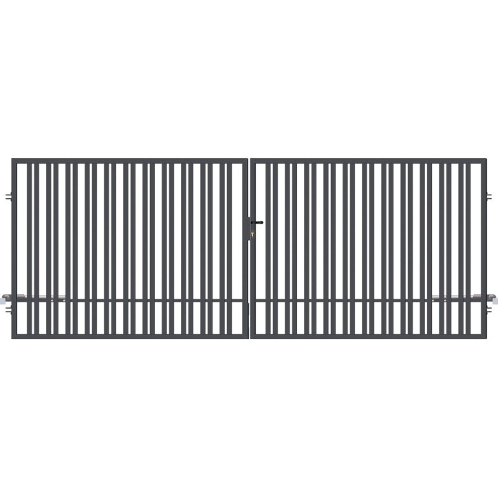 Portail BELFAST double battant 3 m avec motorisation intégrée