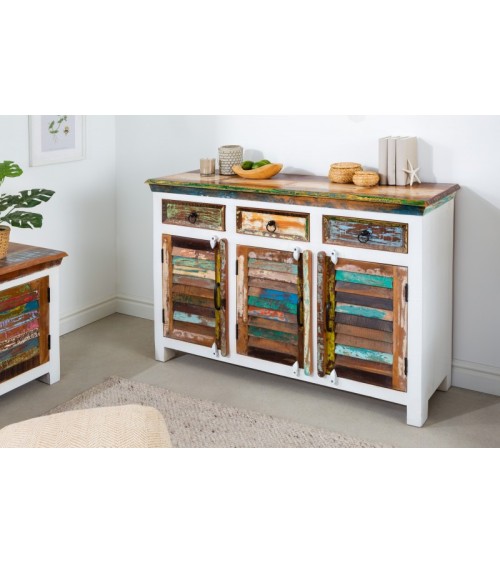 Buffet ECO II en bois recyclé et manguier 125 cm