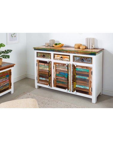Buffet ECO II en bois recyclé et manguier 125 cm