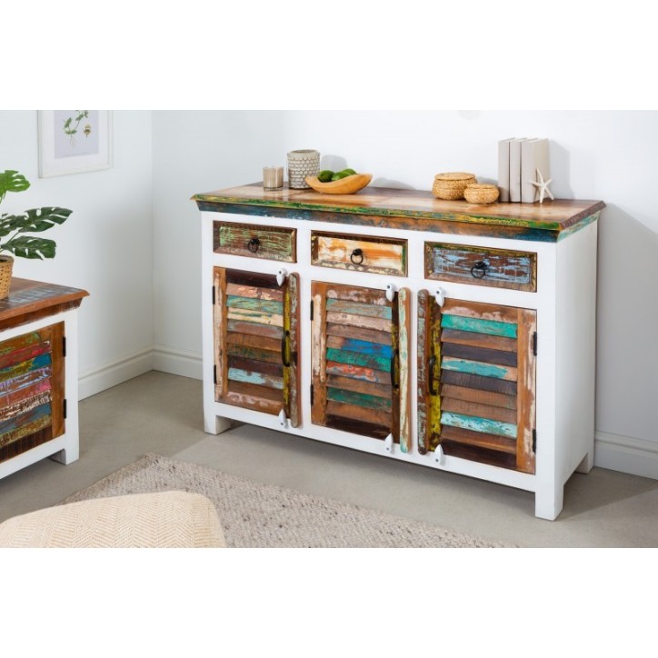 Buffet ECO II en bois recyclé et manguier 125 cm