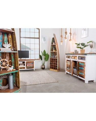 Buffet ECO II en bois recyclé et manguier 125 cm