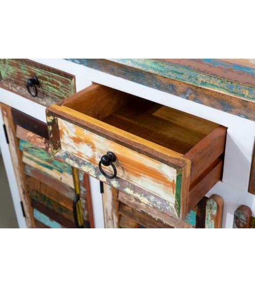 Buffet ECO II en bois recyclé et manguier 125 cm