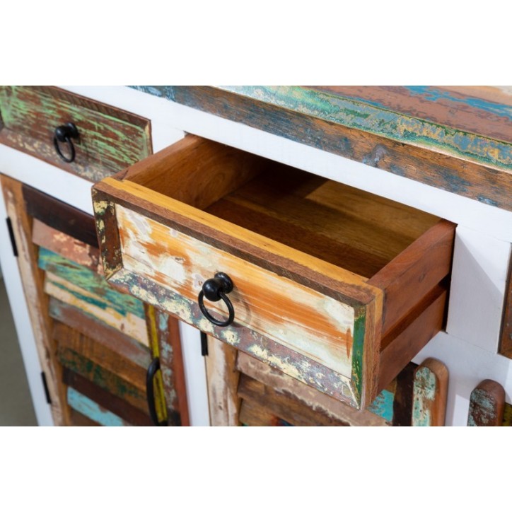 Buffet ECO II en bois recyclé et manguier 125 cm