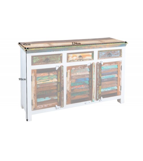 Buffet ECO II en bois recyclé et manguier 125 cm
