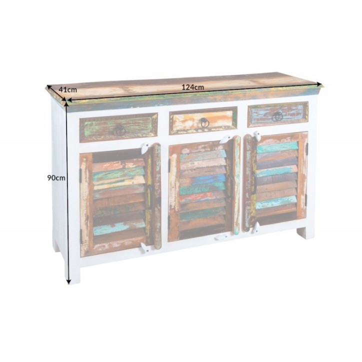 Buffet ECO II en bois recyclé et manguier 125 cm