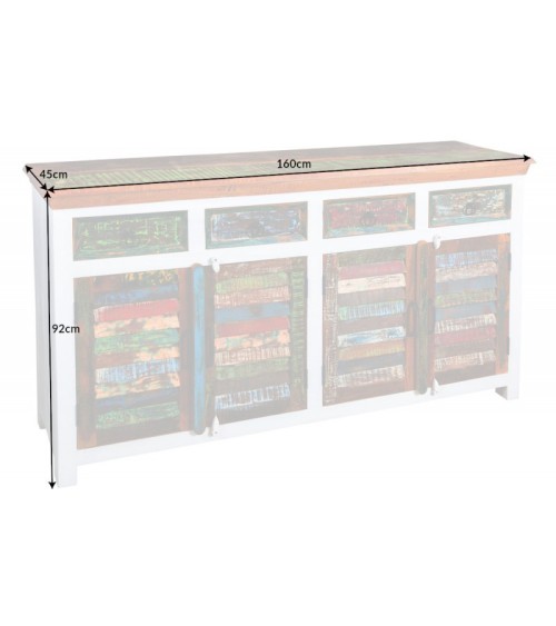 Buffet ECO II en bois recyclé et manguier 160 cm