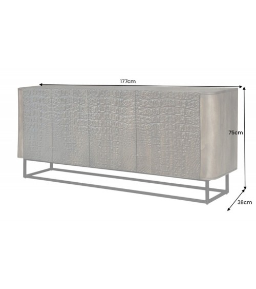 Buffet CROCO en bois de manguier
