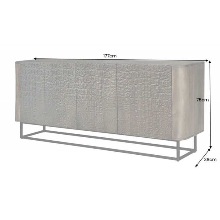 Buffet CROCO en bois de manguier