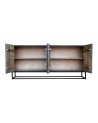 Buffet CROCO gris en bois de manguier