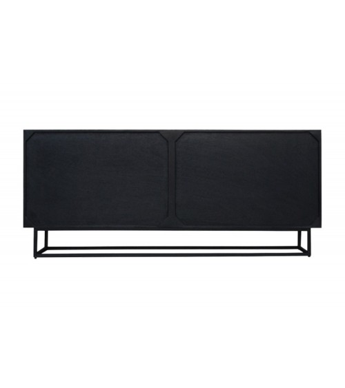 Buffet CROCO gris en bois de manguier