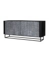 Buffet CROCO gris en bois de manguier