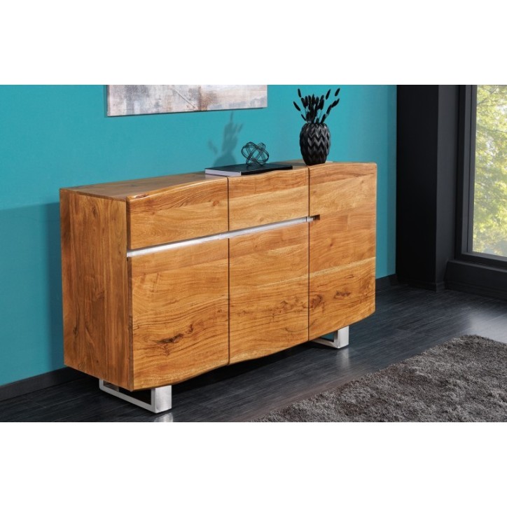 Buffet DREAM II en bois massif d'acacia 135 cm