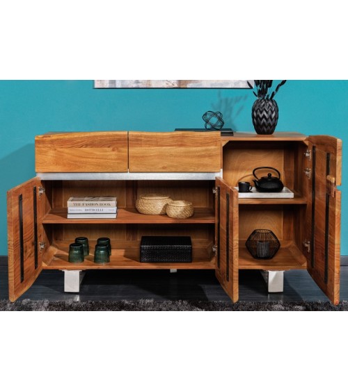 Buffet DREAM II en bois massif d'acacia 135 cm