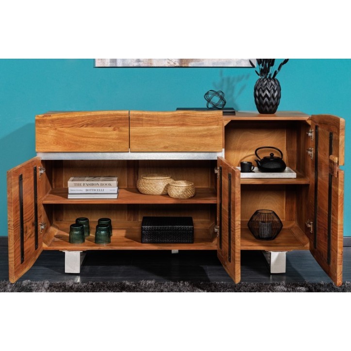 Buffet DREAM II en bois massif d'acacia 135 cm
