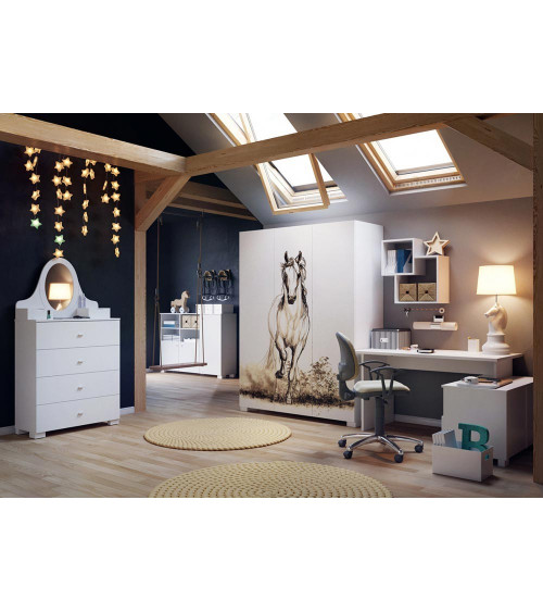 Libreria WHITE HORSE 150 cm bianco