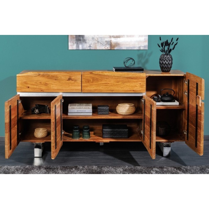 Buffet DREAM II en bois massif d'acacia 170 cm