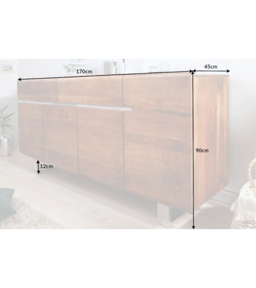 Buffet DREAM II en bois massif d'acacia 170 cm