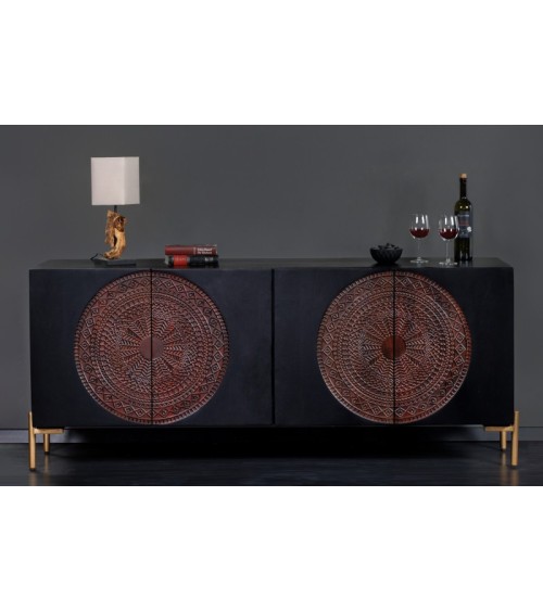 Buffet MANDALA II en bois massif de manguier