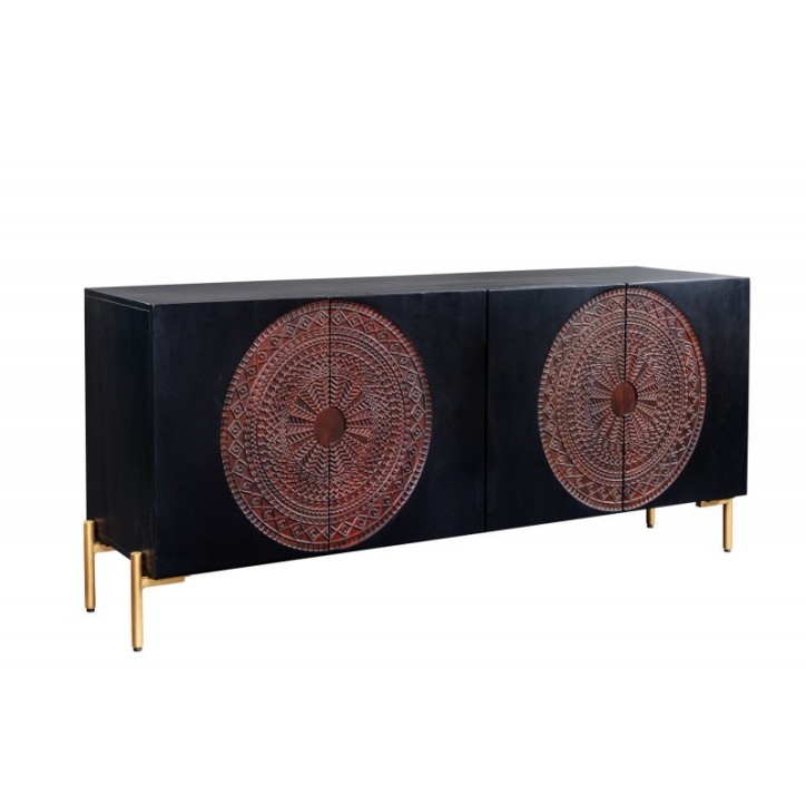 Buffet MANDALA II en bois massif de manguier