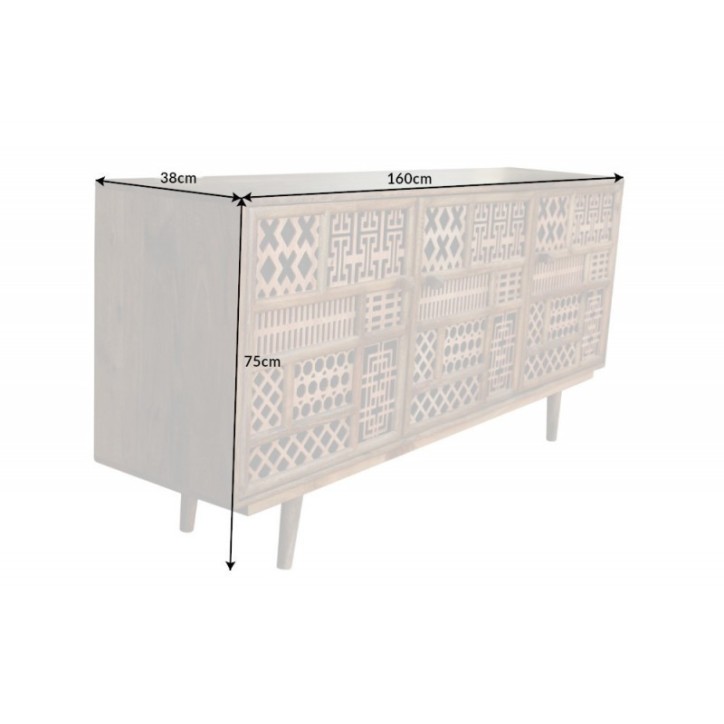 Buffet MEDINA en bois massif de manguier