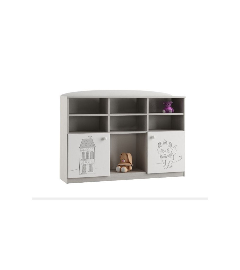 Bibliothèque basse MARIE 135cm